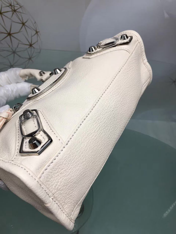 BALENCIAG巴黎世家 機車包 山羊皮銀邊款 原單品質 經典代表作機車包 手提肩背斜挎包  BL1347